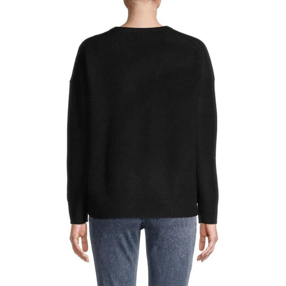 Vince Women's Dropped Shoulder Cashmere Sweater - Black - Size S. - Picture 2 of 3